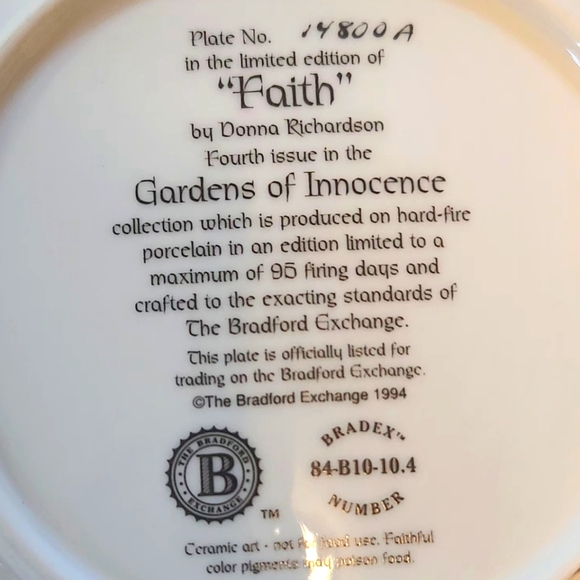 "FAITH" Bradford Exchange - Picture 2 of 3